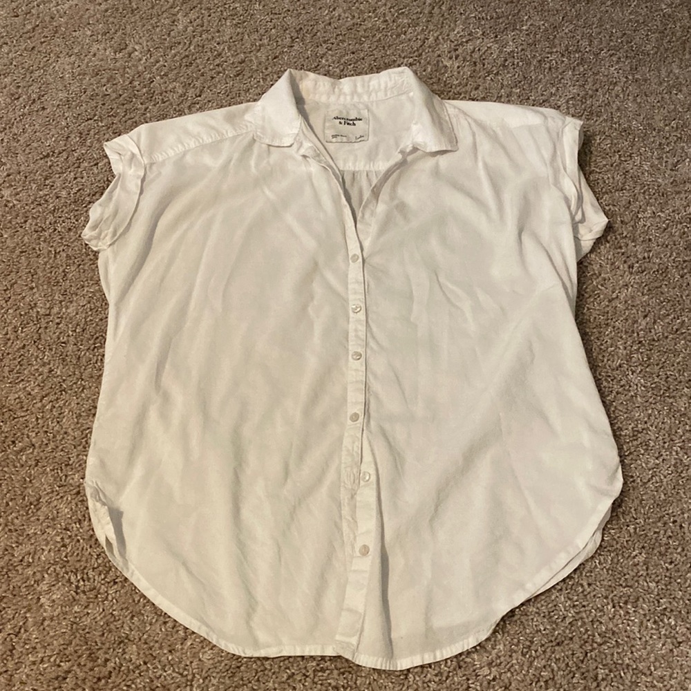 White short sleeve button up